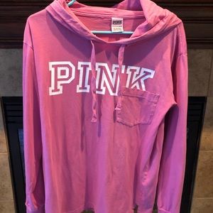 PINK Victoria’s Secret long sleeve hoodie T-shirt